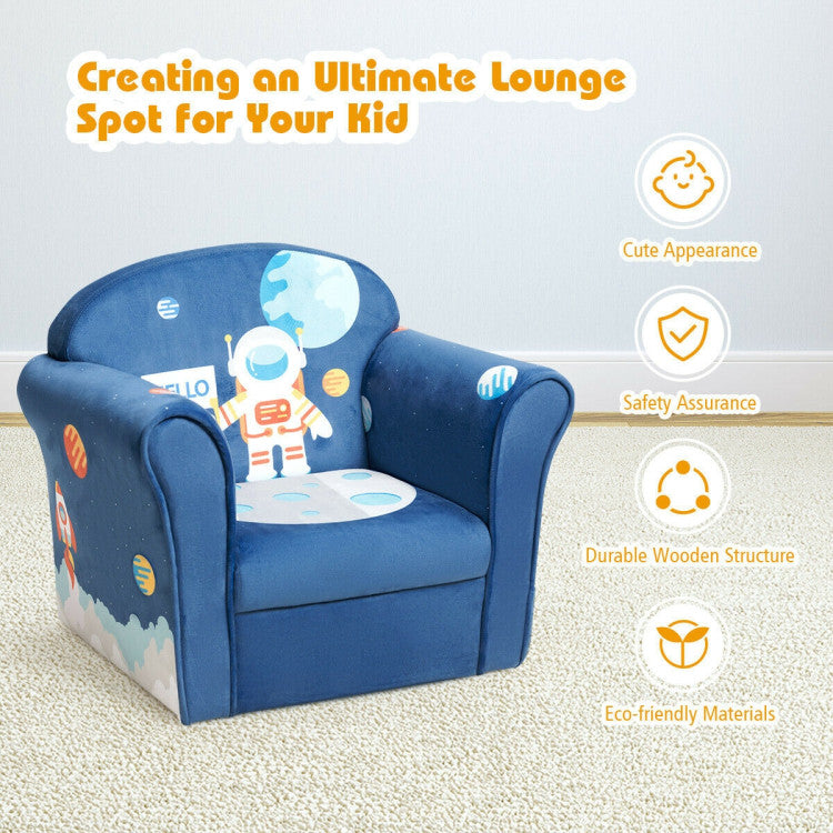 Kids Upholstered Sofa with Armrest