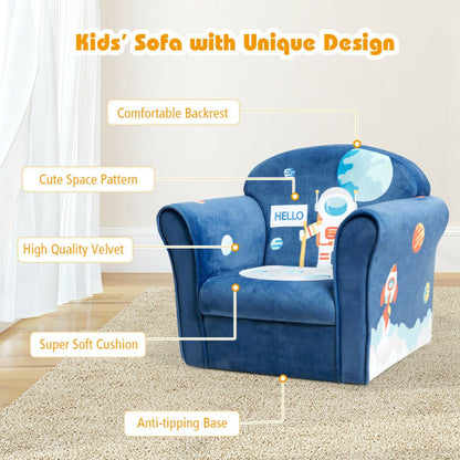 Kids Upholstered Sofa with Armrest