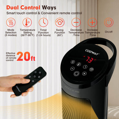 1500W PTC Fast Heating Space Heater with Remote Control