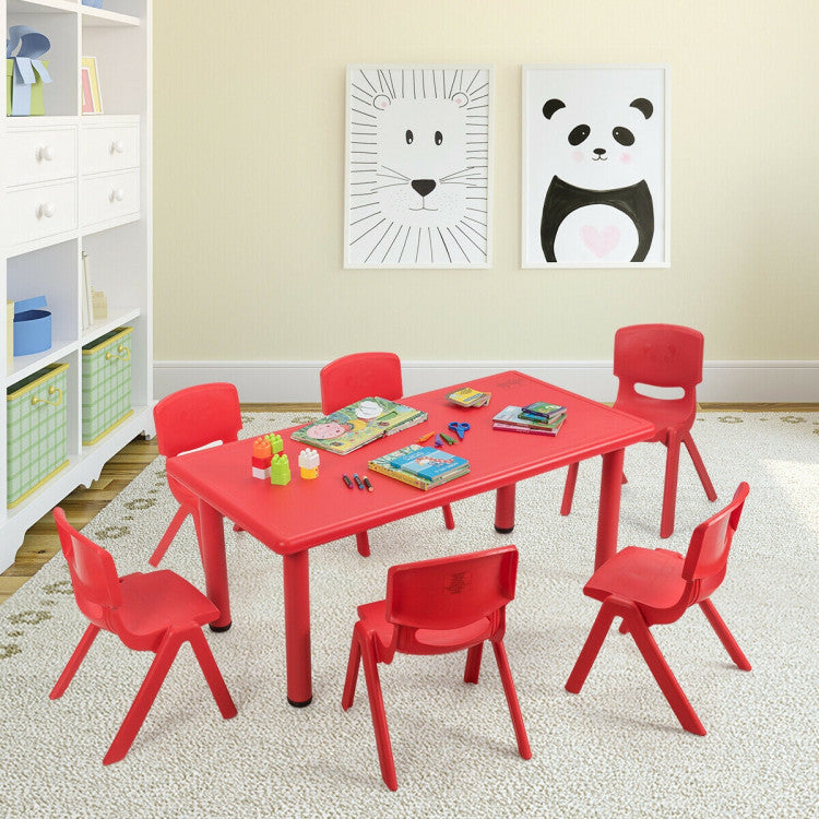 6-Pack Kids Plastic Stackable Classroom Chairs