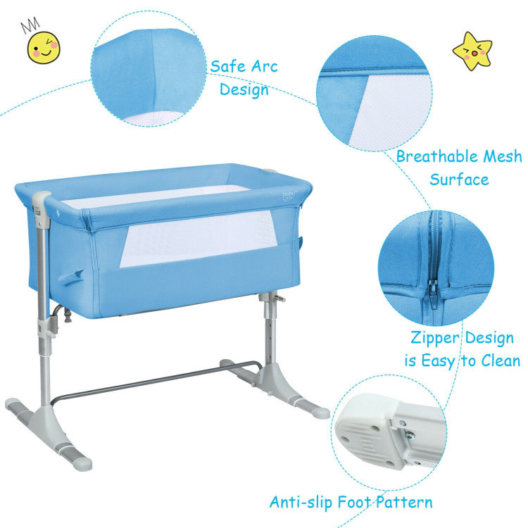 Travel Portable Baby Bed Side Sleeper  Bassinet Crib with Carrying Bag