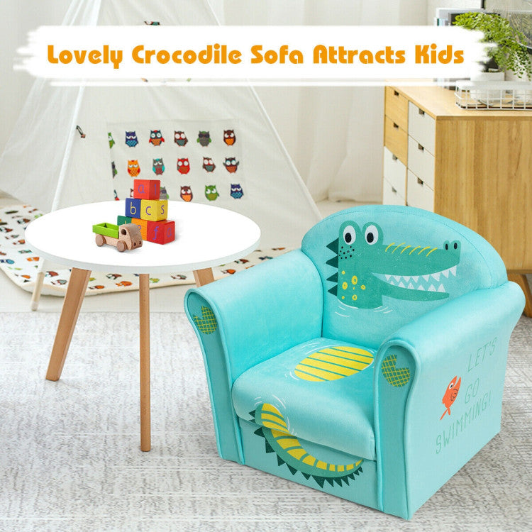 Kids Upholstered Sofa with Armrest