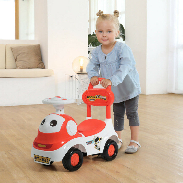 3-in-1 Baby Walker Sliding Pushing Car with Sound Function