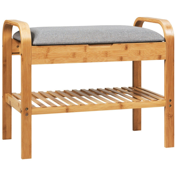 Shoe Rack Bench with Storage Shelf