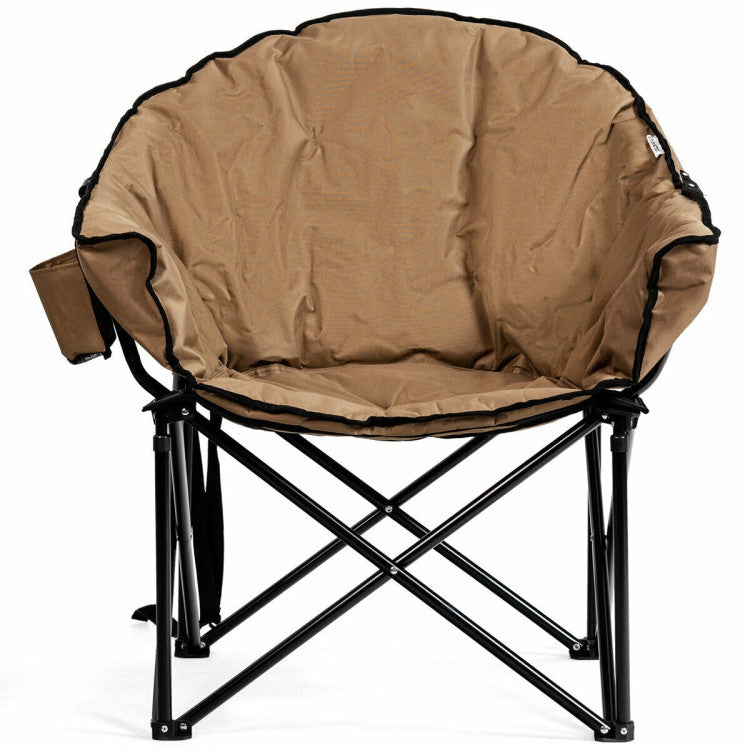 Folding Camping Moon-Padded Chair with Carrying Bag