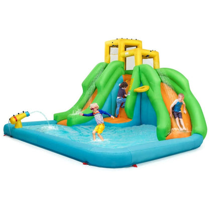 Inflatable Water Park Bounce House with Climbing Wall without Blower