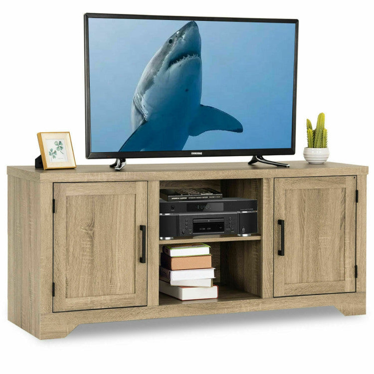 Rustic TV Stand Entertainment Center Storage Cabinet