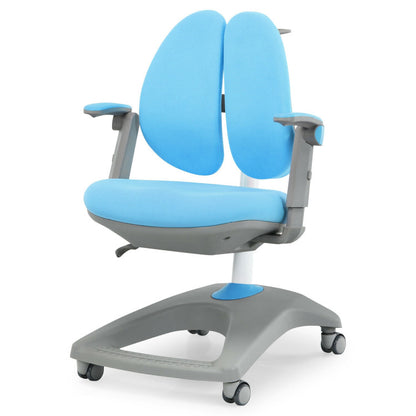 Kids Adjustable Height and Depth Desk Chair with Sit-Brake Casters