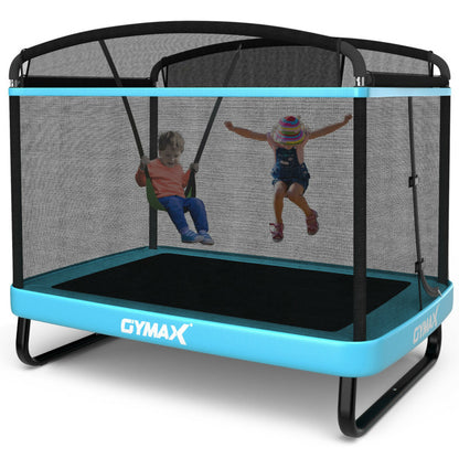 6 Feet Kids Entertaining Trampoline with Swing Safety Fence