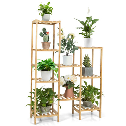 Bamboo Plant Stand for the Living Room Balcony Garden
