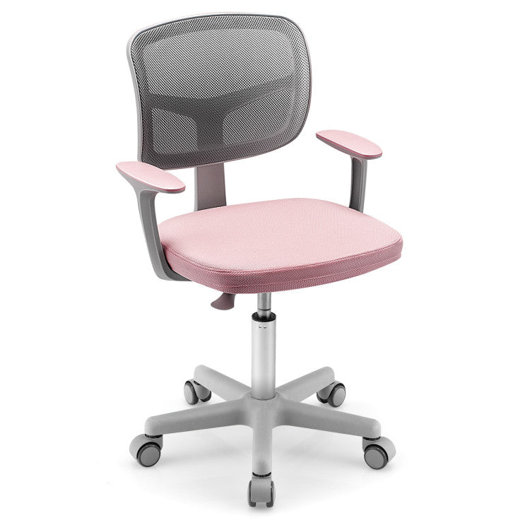 Adjustable Desk Chair with Auto-Brake Casters for Kids