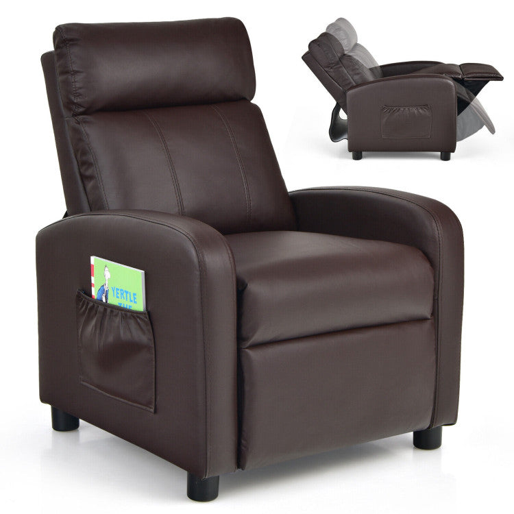 Ergonomic PU Leather Kids Recliner Lounge Sofa for the 3–12 Age Group