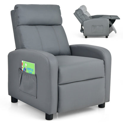 Ergonomic PU Leather Kids Recliner Lounge Sofa for the 3–12 Age Group