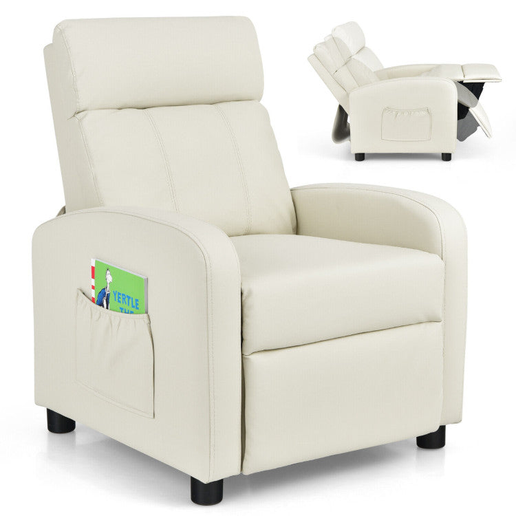 Ergonomic PU Leather Kids Recliner Lounge Sofa for the 3–12 Age Group