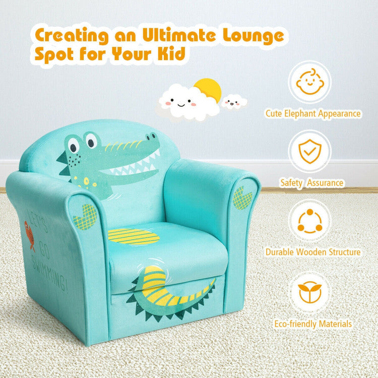 Kids Upholstered Sofa with Armrest