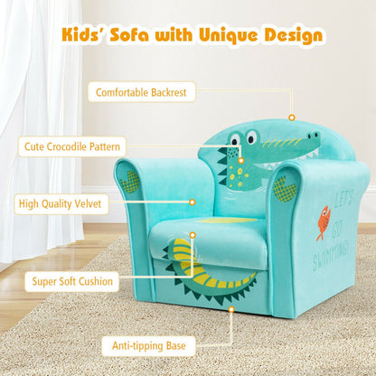 Kids Upholstered Sofa with Armrest