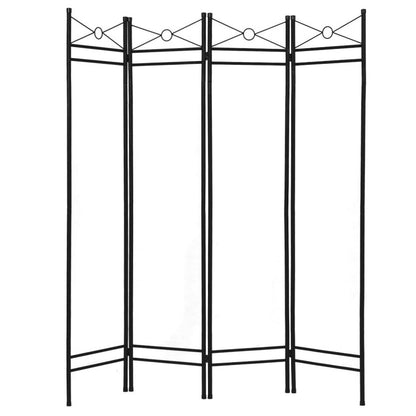 4 Panel Freestanding Metal Frame Private Folding Hinged Room Divider
