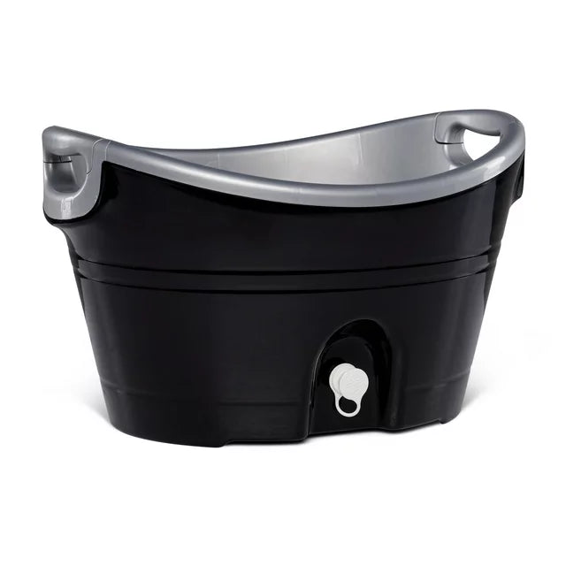PARTY BUCKET, 20 Qt., Black and Silver