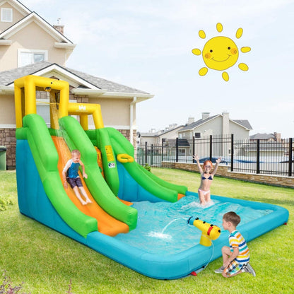 Inflatable Water Park Bounce House with Climbing Wall without Blower