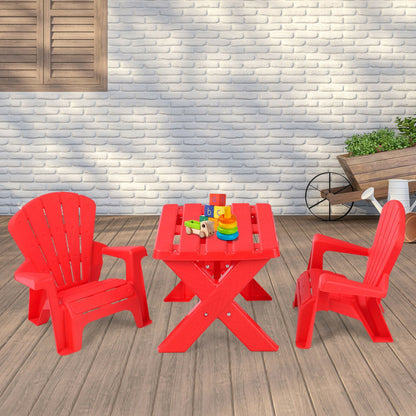 3-Piece Plastic Children's Play Table Chair Set