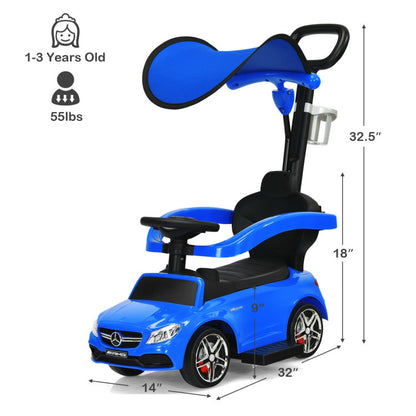 3-in-1 Mercedes-Benz Ride-on Toddler Sliding Car