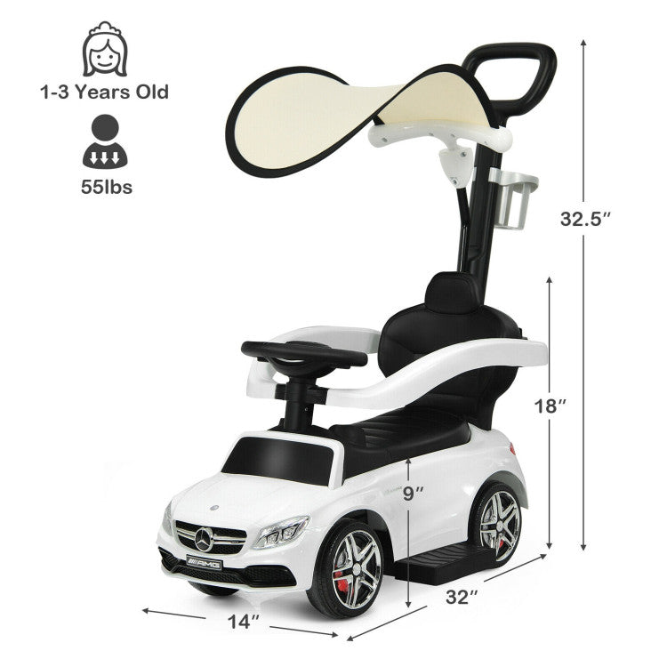 3-in-1 Mercedes-Benz Ride-on Toddler Sliding Car