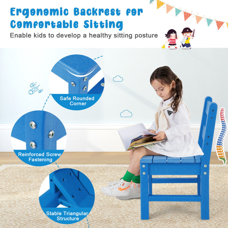 2 Piece Kids Learning Chair Set with Backrest