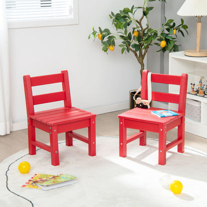 2 Piece Kids Learning Chair Set with Backrest