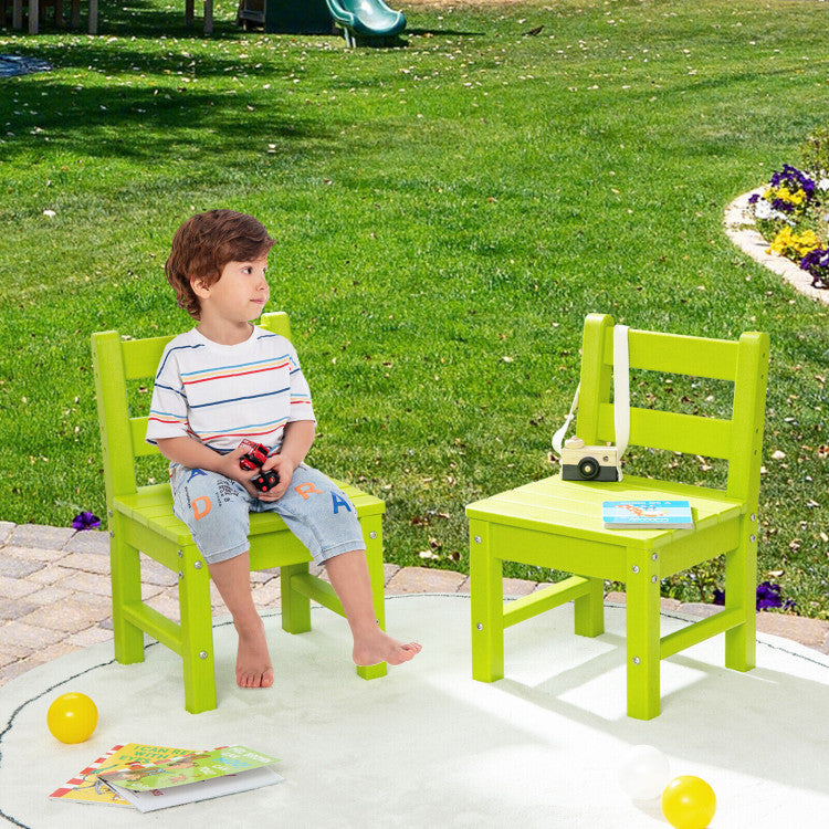 2 Piece Kids Learning Chair Set with Backrest