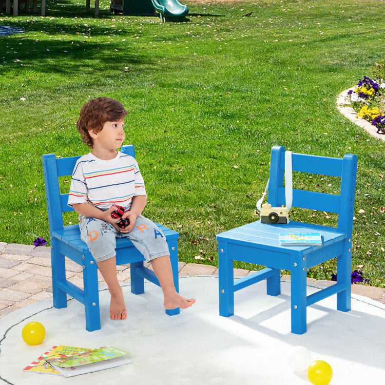 2 Piece Kids Learning Chair Set with Backrest