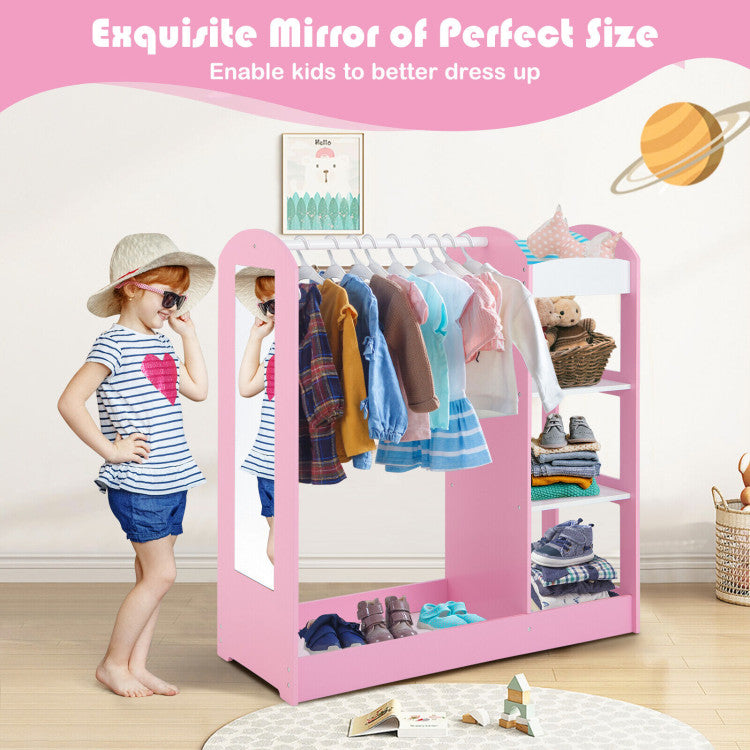 Kids Dress Up Storage with Mirror