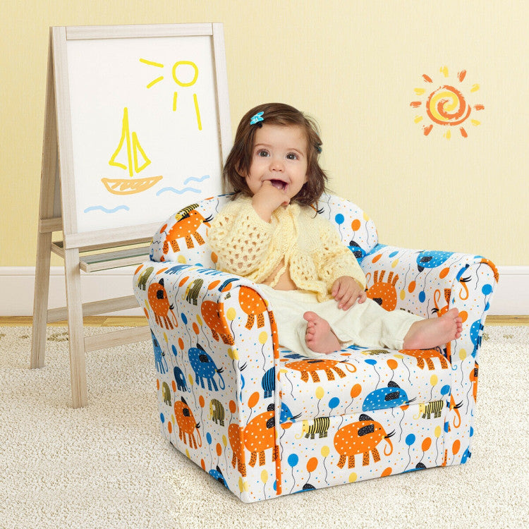 Kids Upholstered Sofa with Armrest