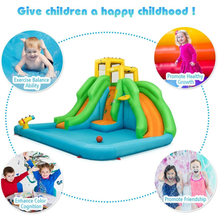 Inflatable Water Park Bounce House with Climbing Wall without Blower