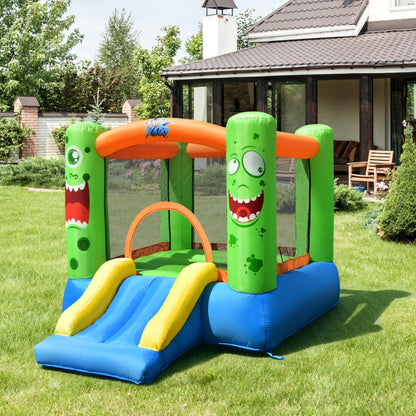 Inflatable Bounce House Kids Playhouse with Slider