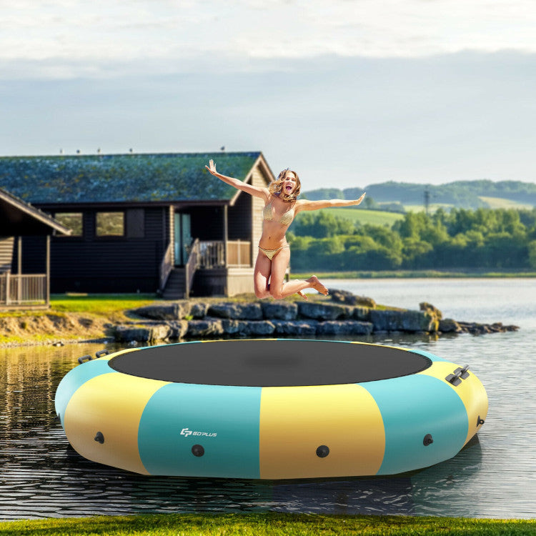 15-Feet Inflatable Splash Padded Water Bouncer Trampoline