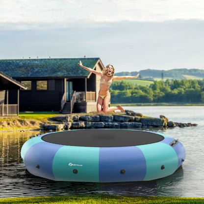 15-Feet Inflatable Splash Padded Water Bouncer Trampoline