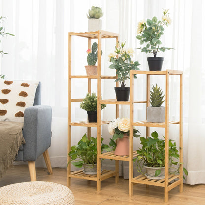 Bamboo Plant Stand for the Living Room Balcony Garden
