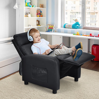 Ergonomic PU Leather Kids Recliner Lounge Sofa for the 3–12 Age Group