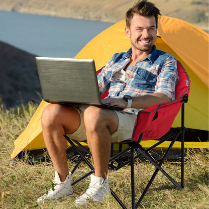 Folding Camping Moon-Padded Chair with Carrying Bag