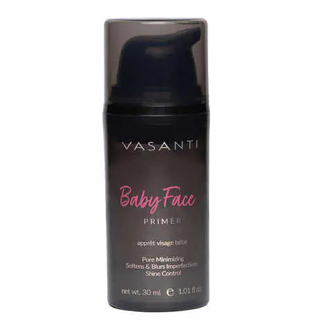 VASANTI Baby Face Primer, 1.01 fl oz, Pore Minimizer, Makeup Primer for Face, Long-Term Hydration, Lightweight, Transparent, All Day Plump and Hold