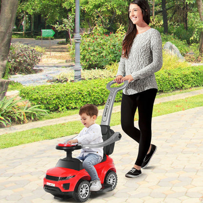 3-in-1 Ride-On Push Car Toddler Stroller with Music