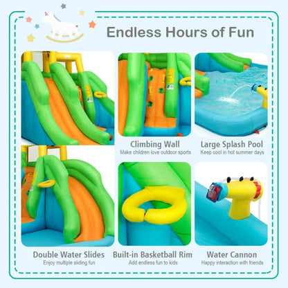 Inflatable Water Park Bounce House with Climbing Wall without Blower