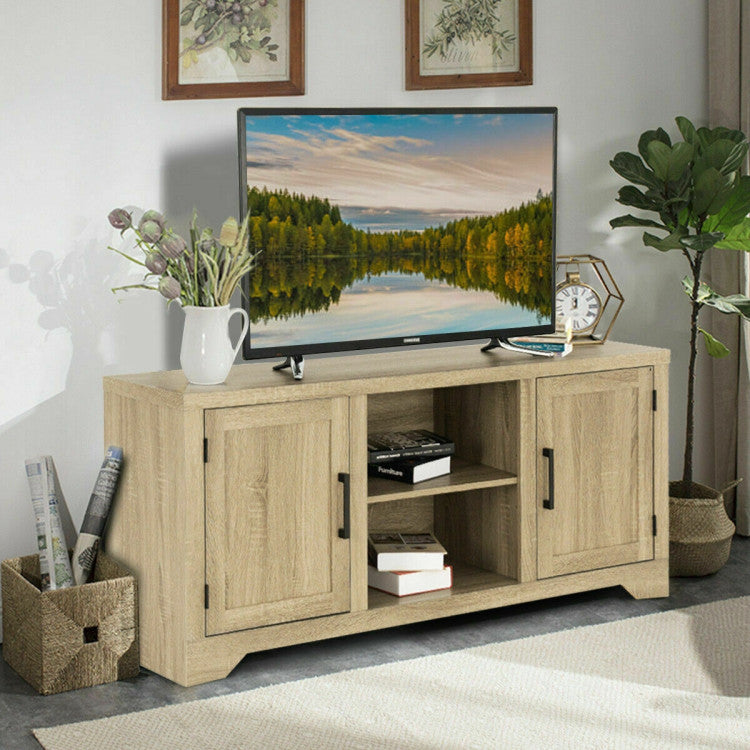 Rustic TV Stand Entertainment Center Storage Cabinet