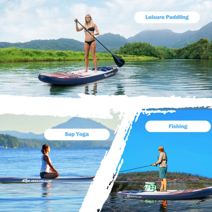 11-Feet Inflatable Stand-Up Paddle Board with 3-Fin Thruster