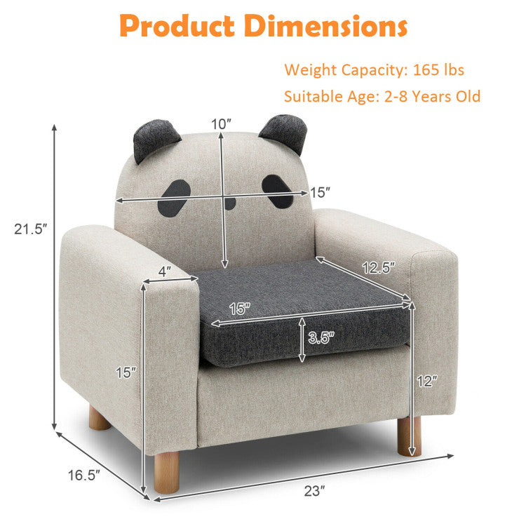 Kids Sofa with Armrest and Thick Cushion