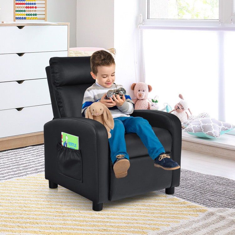 Ergonomic PU Leather Kids Recliner Lounge Sofa for the 3–12 Age Group