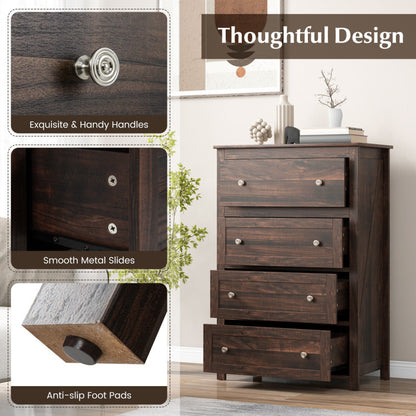 4 Drawer Dresser for Closet Hallway Living Room Nursery