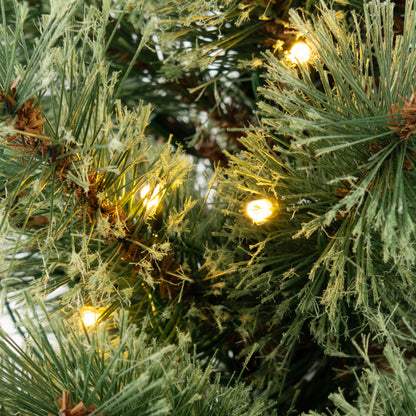 4 Feet Pre-Lit Potted Christmas Tree Pine Needles