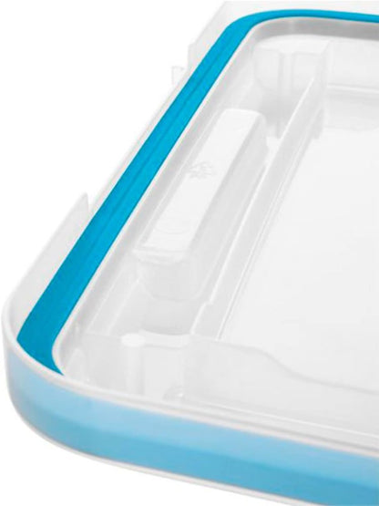 Sterilite Storage Tote, Clear, Polypropylene - 13.5 Gallon Volume Capacity, Blue/Clear Lid, Rectangular, Latches, 36 packs, 22.5 L x 16" W x 13.5" H