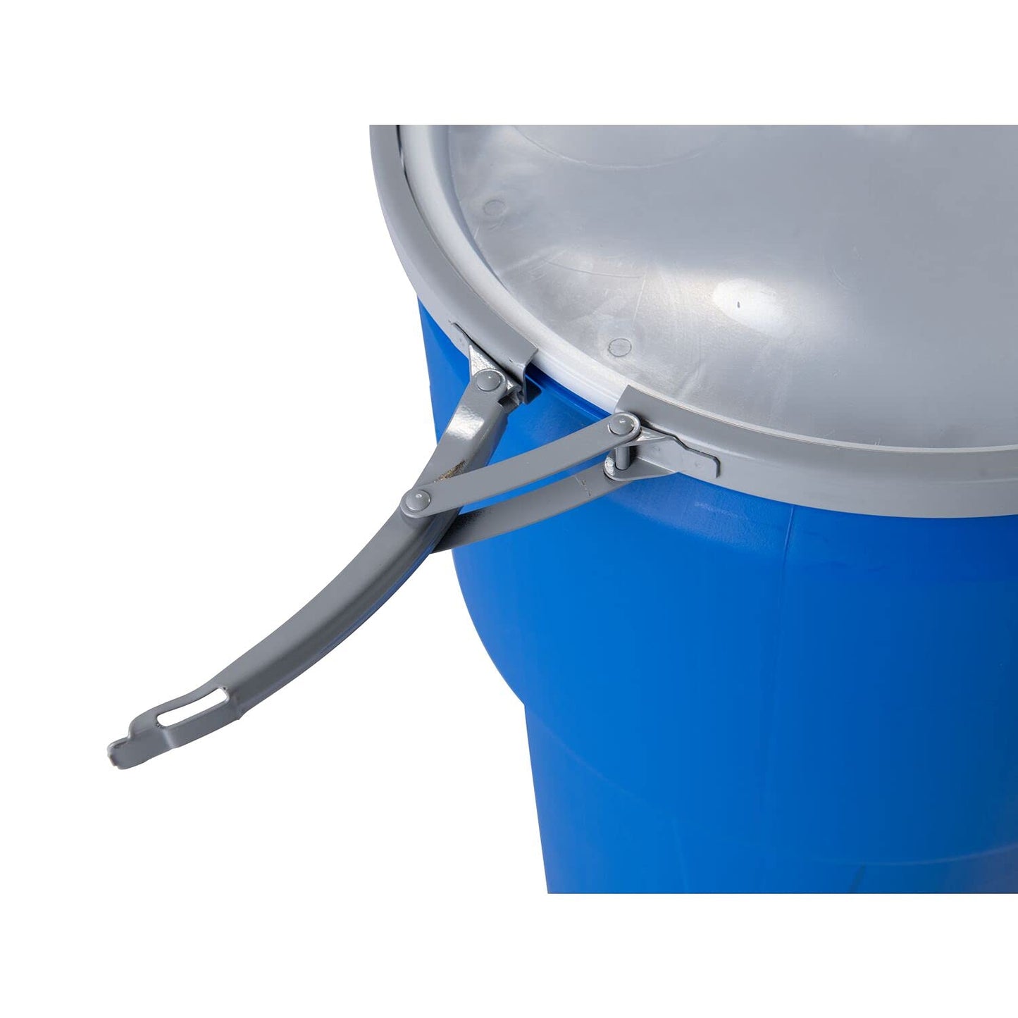 Eagle Mfg Transport Drum - Open Head, Polyethylene, Unlined, Blue, Lever Lock Ring, Plastic Drum with Metal Ring, Chemical & Weather Resistant, 14 gal
